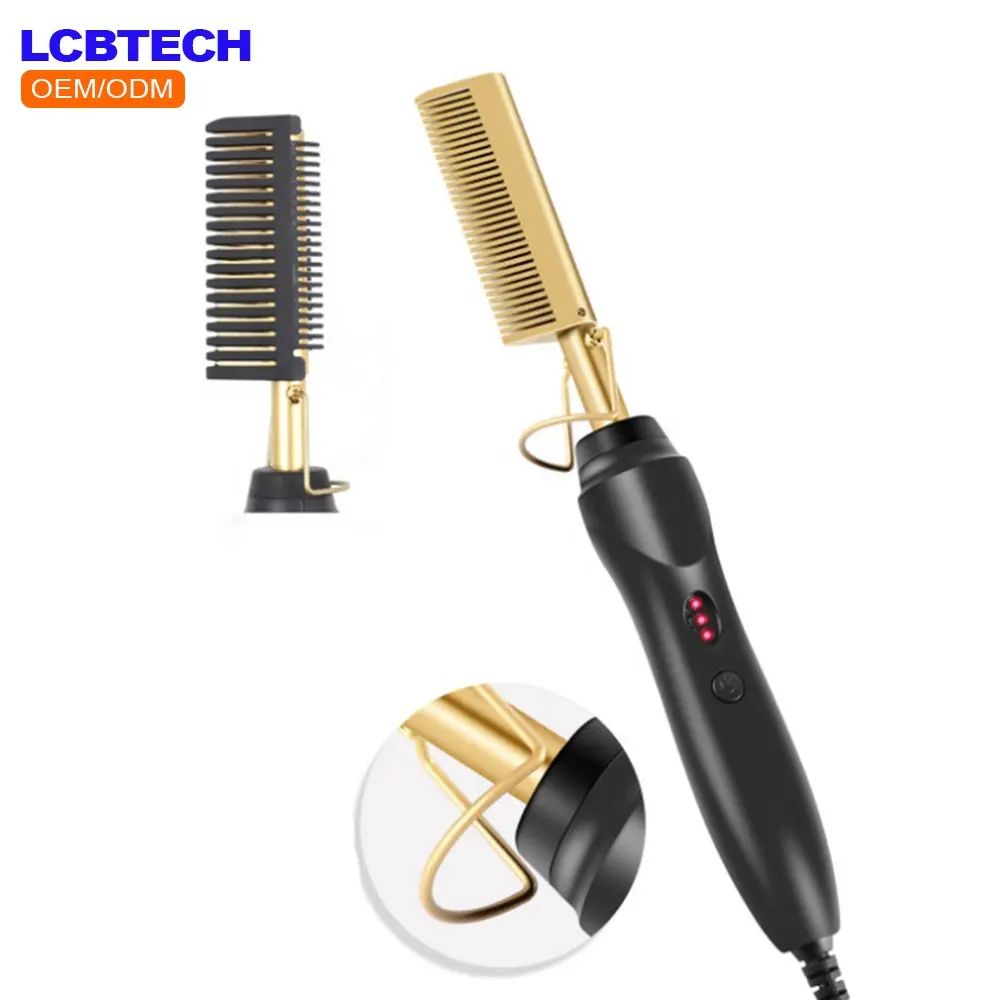 New Design Mini Home USE Electric Comb Marcel Curling Iron Straight Hair Combs For Salon