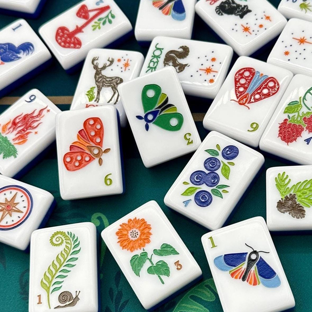 Custom Design Luxury American Mahjong Tiles Set 160 Pieces Acrylic Wildwood Collection 4 Layers for Entertainment
