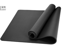 Tapis de YOGA NBR Antidérapant Logo Personnalisé, Entraînement Écologique, Fitness, Exercice de Yoga Mat Recyclable Noir