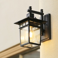 240V LED et ampoule applique murale en aluminium moulé sous pression extérieur étanche jardin rue blanc chaud CCT verre diffuseur monté lampe