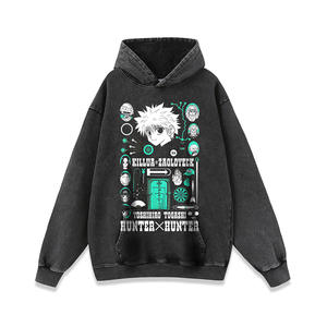 700 Kinds Hoddies Hoddied <strong>Sweatshirt</strong> Heavy Black Cotton Acid Wash Vintage Graphic <strong>Pokemoned</strong> Gengar Anime Men T-shirt - Product Image 6