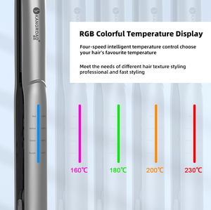 Usine KangRoad Fer à lisser à ions négatifs <span class=keywords><strong>enduit</strong></span> de céramique de marque privée avec design personnalisé Fabricant professionnel de lisseur de cheveux - Product Image 5