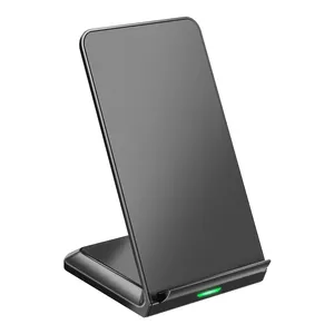 हॉट सेलिंग 15W फास्ट वायरलेस चार्जिंग स्टैंड फोन होल्डर कस्टम लोगो मोबाइल फोन वायरलेस चार्जर