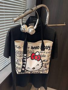 Bolso de lona <span class=keywords><strong>Hello</strong></span> Kittyed, venta al por mayor, bolsos de lona con personaje con licencia de dibujos animados, bolso de mensajero portátil de estilo para mujer - Product Image 2