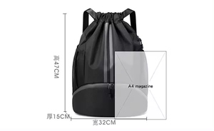 600D Waterproof Custom Logo Outdoor Gym Sport <b>Backpack</b> With Shoe Compartment Training Basketball Soccer <b>Drawstring</b> <b>Backpack</b> - Product Image 2