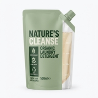 Pochette Doypack Écologique Monomatériau avec Bec Verseur et Fenêtre Graduée pour Recharge de Détergent Liquide