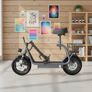 Patinete Eléctrico Plegable M5 Pro <span class=keywords><strong>de</strong></span> 12 Pulgadas con Marco <span class=keywords><strong>de</strong></span> Aleación <span class=keywords><strong>de</strong></span> Aluminio, <span class=keywords><strong>Dos</strong></span> <span class=keywords><strong>Ruedas</strong></span> y Asiento para Desplazamientos Urbanos, 48V, Carga Máxima <span class=keywords><strong>de</strong></span> 120 kg - Product Image 4