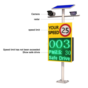 Panneau de signalisation routière personnalisable de haute qualité <span class=keywords><strong>en</strong></span> alliage d'aluminium 12V avec radar solaire LED pour limite de vitesse - Product Image 4