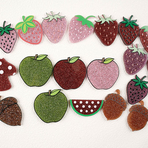 Avocat, Citron Vert, Poire Parfumée, Trèfle, Poivre Coloré, Paillettes aux Couleurs de Fruits, Plaques Plates en Acrylique, Plastique pour Coque de Téléphone, Scrapbooking, Sac DIY - Product Image 5