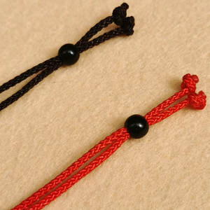 สร้อยคอเชือกหนางานประดิษฐ์ทำด้วยมือแบบเรียบง่ายจี้หินอาเกตคริสตัลสร้อยคอเงิน - Product Image 2