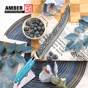 Best <strong>Brisket</strong> High Quality 67 Layers Damascus Steel 10 Inch Japanese Meat Slicer Kitchen Knife with Turquoise Handle - Product Image 2