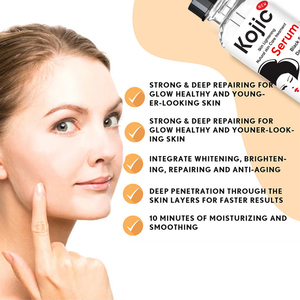 Sérum à l'acide kojique Roushun, éclaircissant pour la peau, élimine les taches brunes, hydratant, lissant, soin du visage - Product Image 2
