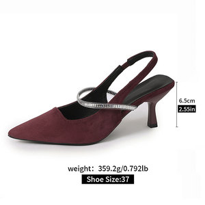 Nuovo Design Scarpa da Donna di Lusso Sexy <span class=keywords><strong>con</strong></span> <span class=keywords><strong>Tacco</strong></span> Alto Sottile, Tomaia in Camoscio Artificiale, Suola in Plastica, Cinturino <span class=keywords><strong>con</strong></span> Paillettes Argento M-LC-014 - Product Image 5