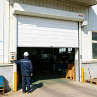 Porte à enroulement automatique en aluminium de style chinois moderne de haute qualité, volet roulant électrique en métal