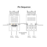 Guangte 1X9 Módulo de fibra óptica industrial 1,25G 1310NM 20KM FC Puerto en espiral Módulo transceptor de fibra óptica dual de modo único