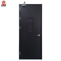 Porte en acier sur mesure pour couloir, porte de sortie de sécurité coupe-feu standard, panneau de vision à faible émissivité