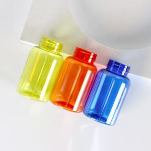250ml Transparent <b>PET</b> Clear Plastic Medicine <b>Container</b> Capsule Dietary Gummy Vitamin Bottle - Product Image 5