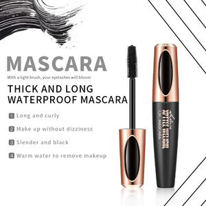 Cils volumineux en fibres de soie noires, résistants à l'eau, vegan, longue tenue, anti-bavures, <span class=keywords><strong>Macfee</strong></span> 4D, best-seller - Product Image 5