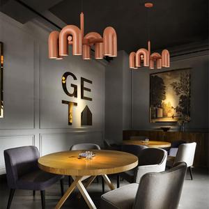 Elementi nordici 4U stile creativo <span class=keywords><strong>lampadario</strong></span> a LED con lampada rimovibile braccio di colore <span class=keywords><strong>arancione</strong></span> - Product Image 5