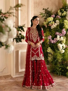 Traje Sharara de diseñador de alta calidad para mujer, ropa étnica bordada para bodas, festivales y fiestas, disponible para la venta. - Product Image 6