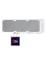 Refroidisseur d'eau AIO sans ventilateur LIAN LI HydroShift II 360 avec écran LCD carré et tubes latéraux cachés pour PC de jeu