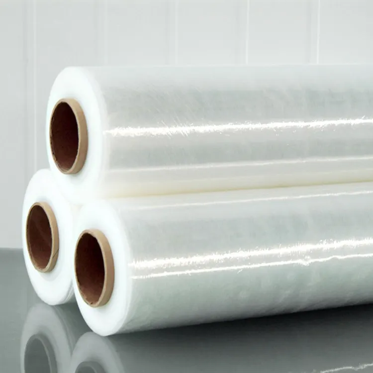 Großhandel Fabrik preis Hand verpackung und Maschinen verpackung verwenden LLDPE Schrumpf folie Transparente Paletten stretch folie