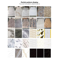 Panel de Pared de PVC Estilo Europeo, Lámina de Mármol UV Plana, Material Interior Elegante con Patrón Brillante, Panel de Pared PWC