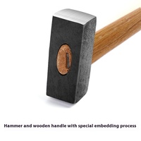 Marteau pour l'artisanat de la pierre Marteau forgé carré avec manche en bois Marteau lourd industriel Odm Hickory Wood 1 an.