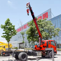 Grue de camion télescopique à flèche droite de 19 m et 8 tonnes, avec bras télescopique, commandes à distance, moteur Weichai, haute efficacité