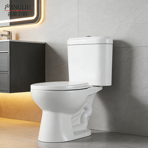 WC moderne en céramique blanche, <span class=keywords><strong>à</strong></span> double chasse, <span class=keywords><strong>à</strong></span> poser au sol, <span class=keywords><strong>à</strong></span> <span class=keywords><strong>siphon</strong></span> en S, <span class=keywords><strong>à</strong></span> fermeture lente, deux pièces, pour salle de bain, vente en gros - Product Image 2