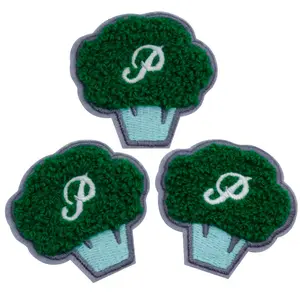 Personalized high quality logo towel embroidery Custom Chenille garment embroidery patch