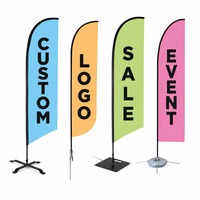 Drapeaux plume rectangulaires personnalisés à impression numérique double face pour comptoir et table, idéaux pour les événements promotionnels et la publicité sur comptoir.