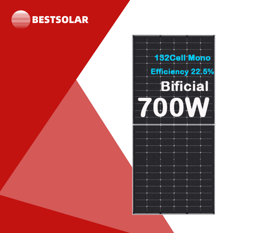 TOPCON Solar Panel Bifacial Double Glass 700W 720W 730W Psc ...