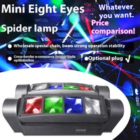 8x3W LED araignée lumières de scène son activé DMX-512 RGBW tête mobile DJ lumières fête Pub mariage événement Club alimentation électrique