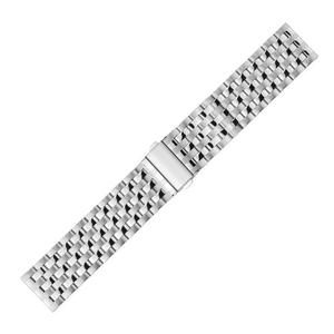 Correa de reloj de acero inoxidable de 22 mm con cierre plegable y nueve eslabones, compatible con relojes inteligentes - Product Image 3