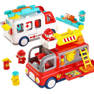 Camión Ambulancia <span class=keywords><strong>de</strong></span> Plástico KSF, Juguete Educativo Eléctrico Multifuncional, Coche <span class=keywords><strong>de</strong></span> Juguete <span class=keywords><strong>de</strong></span> <span class=keywords><strong>Dibujos</strong></span> <span class=keywords><strong>Animados</strong></span> con Música <span class=keywords><strong>y</strong></span> Luces - Product Image 1