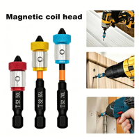 Lot de 6 embouts de tournevis magnétiques S2, embouts cruciformes allongés en acier, universels, avec anneau magnétique de positionnement 1/4 pour outils électriques