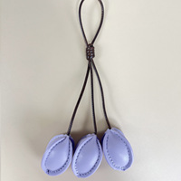 Meerdere kleuren PU lederen fruitzaadjes hanger met olieverf & met lang koord handgemaakte tas mode hanger hangende decoratie