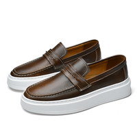 Mocassins élégants, chaussures plates confortables, chaussures décontractées, chaussures de créateur pour hommes, chaussures en cuir véritable pour hommes, chaussures en cuir classiques à enfiler