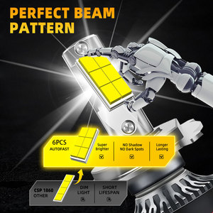 M8 Pro 자동차 LED 헤드라이트 H7 <span class=keywords><strong>H4</strong></span> H11 H1 9005 9006 고출력 단일 구리 튜브 헤드라이트 6000K/4300K/3000K - Product Image 2