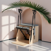 Chaise Wunda en érable professionnelle, équipement de Pilates multifonctionnel, entraînement de yoga à domicile, résistance à ressort réglable, respectueux de l'environnement