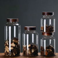 Vente en gros de pots en verre de grande capacité avec couvercle en spirale, pot de stockage alimentaire écologique pour la cuisine, récipient de stockage hermétique de grande taille