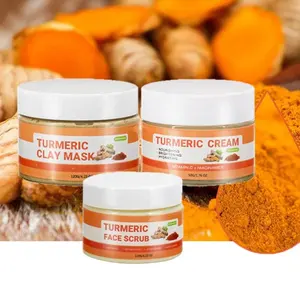 China wholesale Brightening Skincare Beauty Products Turmeric Facial Kit Anti Aging Tumeric Skin Care Set