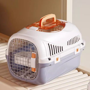 กระเป๋าเป้สะพายหลังลายแมวและลูกสุนัขแบบพกพาได้กรงพลาสติกประตูลวดที่ผ่านการรับรองจากสายการบิน - Product Image 5