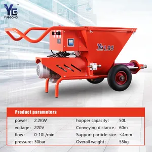 YG L95 CE 콘크리트 시멘트 모르타르 분사기 콘크리트 펌프 모르타르 분무기 수명