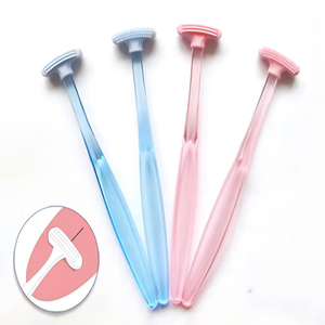 Unisex Weichgummi-Zungen schaber Lichtbogen förmige Bürste Manuelle Reinigung der Oberfläche der Zunge Oral Fresh - Product Image 1