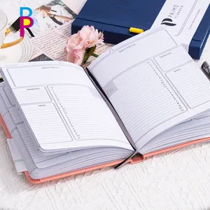 Cuaderno de notas con impresión personalizada A5, Agenda de cubierta suave, diario de cuero, cubierta dura, Agenda forrada de PU