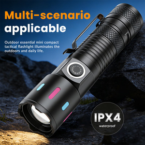 Mini Tactical Flashlight Led Rechargeable Waterproof IpX4 Outdoor Portable Compact Flashlight With Clip - Product Image 1