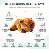 Boneka Kapibara Raksasa Personalisasi, Boneka Hewan Lembut dan Menggemaskan, Maskot Plushie Ukuran Kustom, Logo OEM ODM, Layanan Sampel Cepat