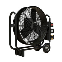 Ventilateur de tambour métallique rechargeable de 20 pouces, design en U, pour une utilisation en intérieur/extérieur